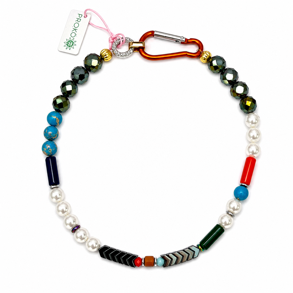 Collar perlas y cristal