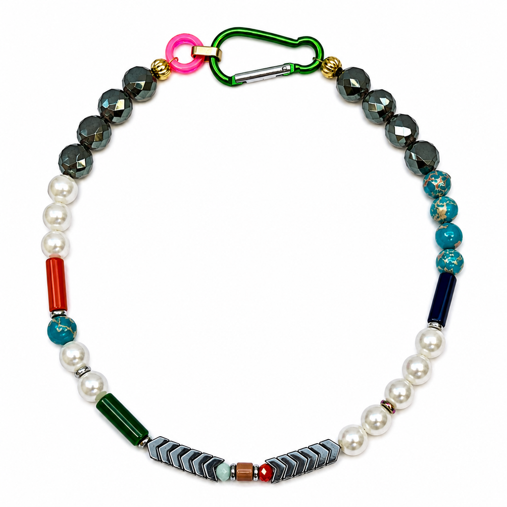 Collar perlas y cristal