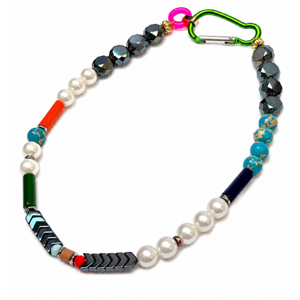 Collar perlas y cristal