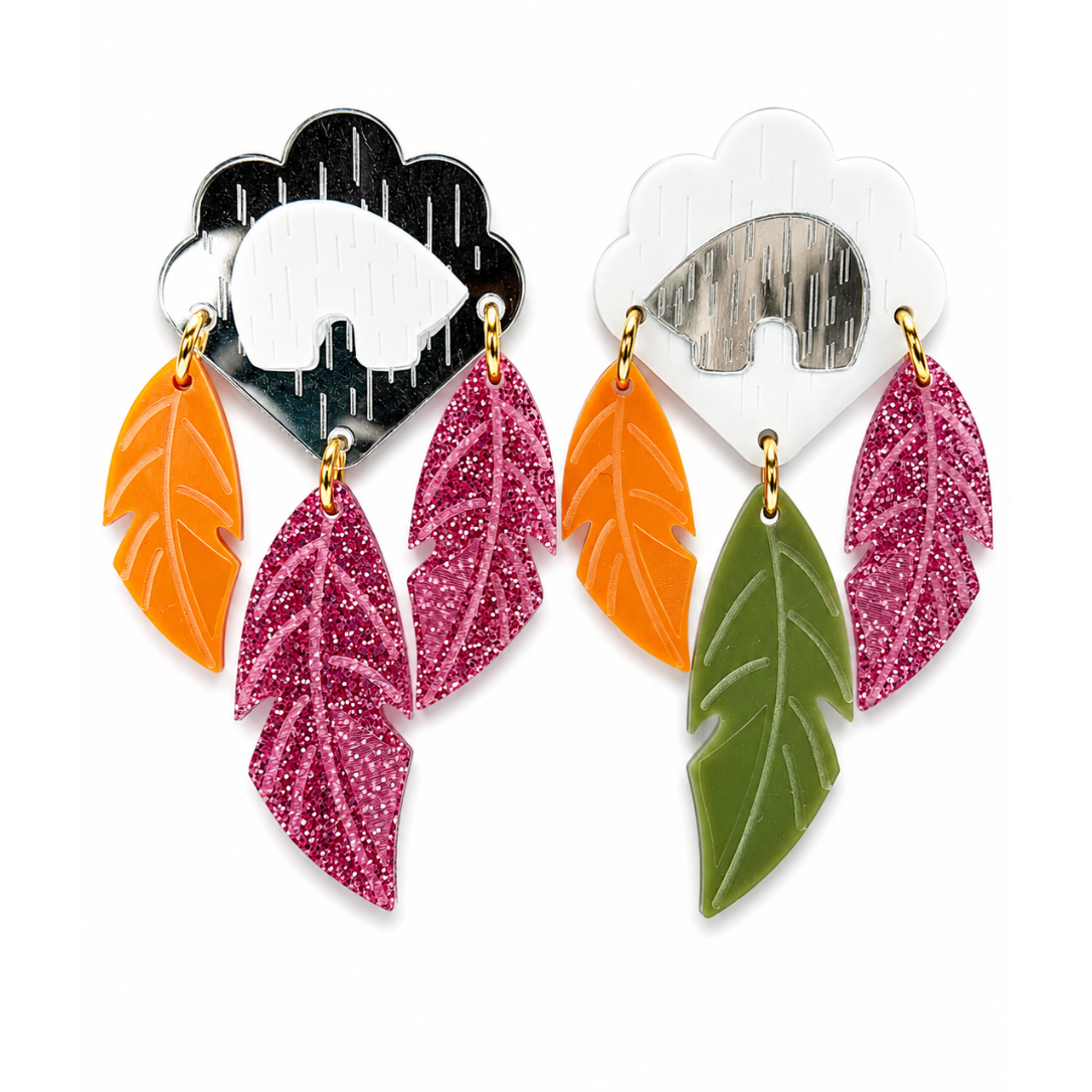 Pendientes Osos y Plumas